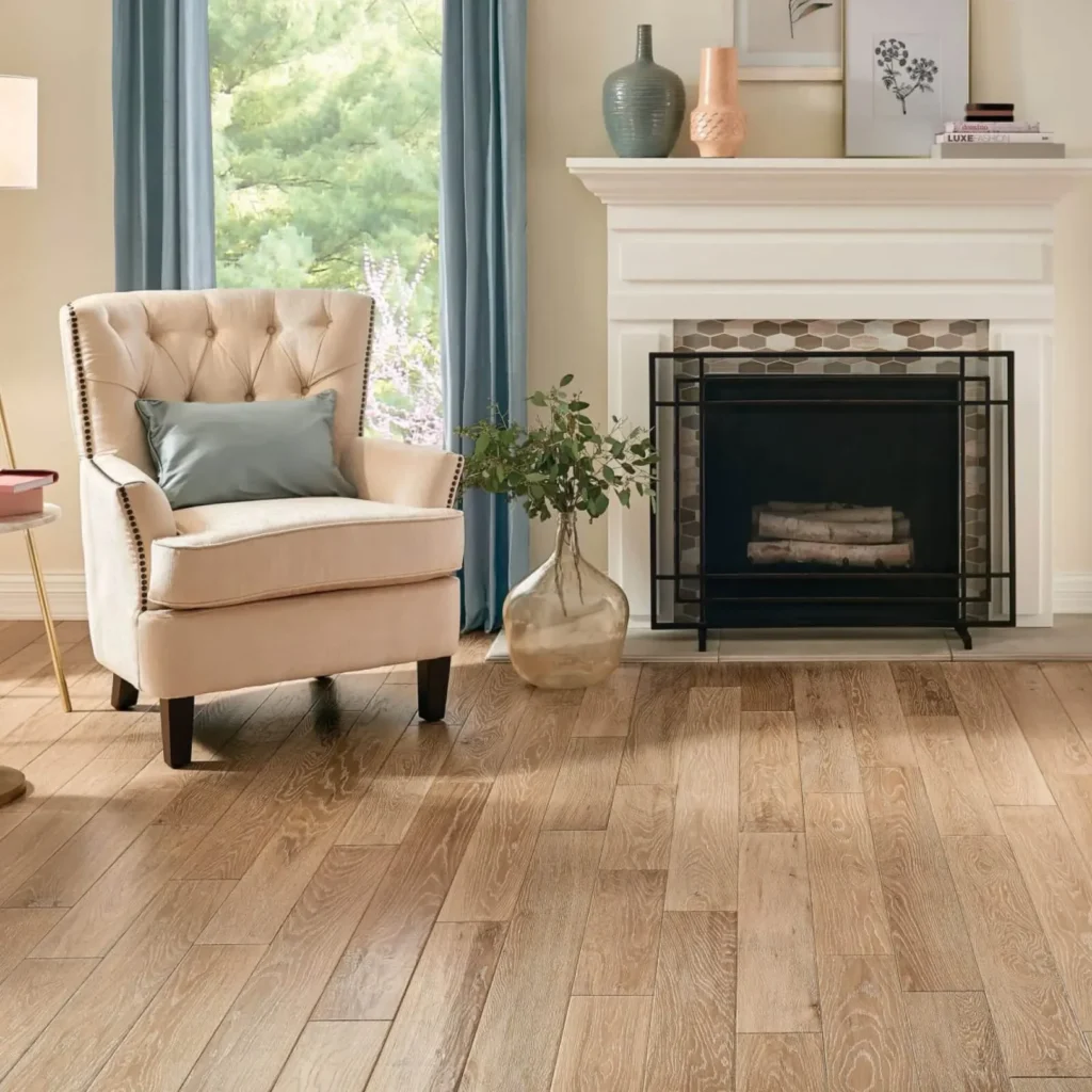 Oak solid hardwood Natural Attraction in living room